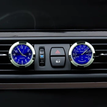 Светящиеся Мини-Автомобильные Вентиляционные Кварцевые Часы с Зажимом Для Автоматического Выпуска Воздуха Часы для Стайлинга Автомобилей для Автомобильных Аксессуаров Часы с Автоматическим Датчиком