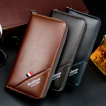 Новый мужской кошелек, длинная сумка на молнии, многофункциональная деловая сумка для отдыха, мобильная сумка с несколькими картами большой емкости, сумочка-кошелек, портмоне