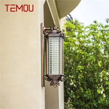 Уличный настенный светильник TEMOU LED Классические Ретро Роскошные Бра Водонепроницаемый IP65 Декоративный для дома
