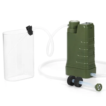 Электрическая система фильтрации воды Набор для выживания Портативный фильтр для воды с питанием от USB с ночником и компасом для кемпинга на открытом воздухе