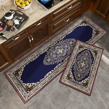 Прикроватный коврик в стиле ретро, Марокко, кухонный коврик с персидским рисунком, этнический стиль, моющийся коврик для пола, кухонный коврик
