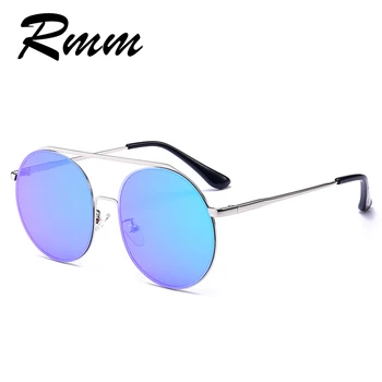 Солнцезащитные очки RMM Fashion UV400, Женские брендовые дизайнерские металлические Отражающие Солнцезащитные Очки, Мужские Зеркальные очки oculos de sol