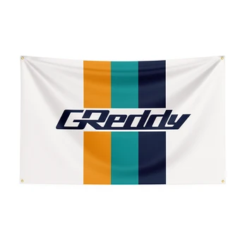 Гоночный флаг GReddy размером 3x5, баннер для гоночного автомобиля с принтом из полиэстера для декора