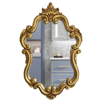 Декоративное зеркало для ванной комнаты с душем, настенный туалетный столик, Винтажное Золотое декоративное зеркало на заказ, макияж Spiegel House Decoration YX50DM