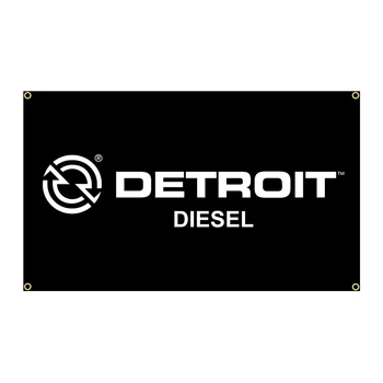 90x150cm Detroits Флаг Дизельного грузовика Украшение баннера FLAGCORE