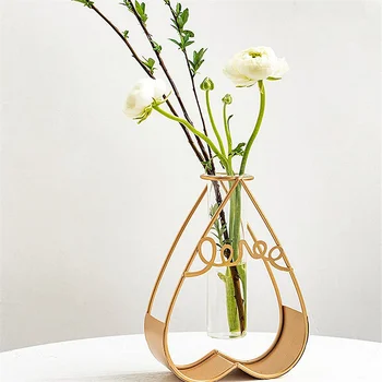 Креативная гидропонная ваза для пробирок в скандинавском стиле, Простое украшение рабочего стола, Украшение стола из сушеных цветов в гостиной, подарок для пары