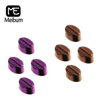 Meibum 24-Полостная Шоколадная форма с рисунком кофейных зерен, Кусочек конфеты, Поликарбонатная форма, Украшение торта, Кондитерский Противень для выпечки
