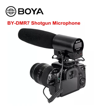 BOYA BY-DMR7 Дробовик Микрофон ЖК-дисплей Широковещательный Конденсаторный Микрофон для Canon Nikon Sony DSLR Камера Видеокамера Запись Видео