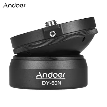Andoer DY-60N Основание Для Выравнивания Штатива Выравниватель Регулировочная Пластина Алюминиевая с Мешком Для Пузырькового Уровня для Цифровой Зеркальной Камеры Canon Nikon Sony