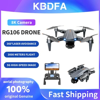 KBDFA RG106 PRO Drone 8K Профессиональная Аэрофотосъемка GPS 3 КМ RC Квадрокоптер 3 Оси PTZ Бесщеточный 5G WiFi Вертолет Дрон Игрушки
