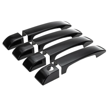 Отделка чехлов для дверных ручек автомобиля, глянцевый черный чехол для наружных дверных ручек Land Rover Range Vogue L322 2002-2012