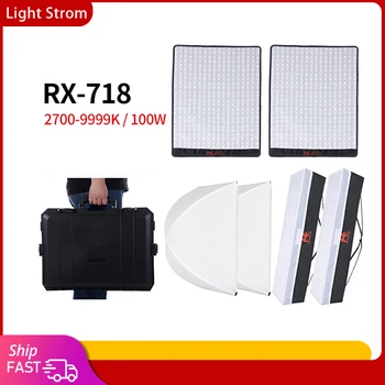 Falcon Eyes Roll-Flex 2ШТ RX-718 100 Вт RGB 2700-9999 К Портативный Светодиодный Светильник для Фотосъемки с DMX 648 шт. Гибкий Сейф Для Фотосъемки