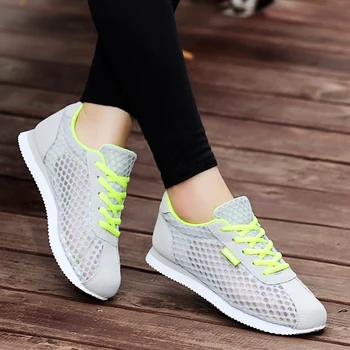 Женская спортивная обувь, Сетчатые дышащие женские кроссовки на шнуровке, Повседневная уличная спортивная обувь, женские кроссовки для бега, женская обувь для фитнеса