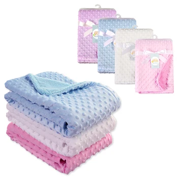 Новое детское одеяло и пеленание, теплое мягкое флисовое одеяло, Зимний Однотонный комплект постельного белья, Хлопковое одеяло, Детское постельное белье, Пеленание новорожденного