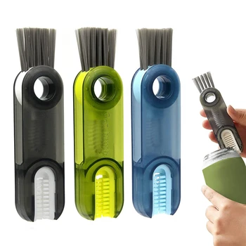 Щетка для чистки бутылок 3 в 1 с U-образным чашечным горлышком, многофункциональные щетки для чистки зазоров в пазах, инструменты для уборки дома