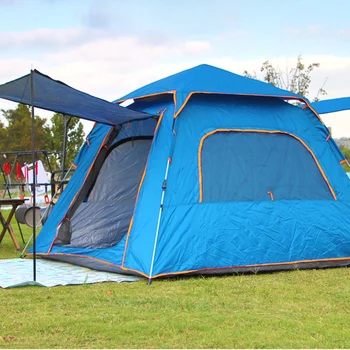 Палатка для кемпинга на открытом воздухе, переносная непромокаемая, защищенная от комаров, двухслойная палатка для пикника на 3-4 человека, Новая походная палатка, палатка небольшого размера