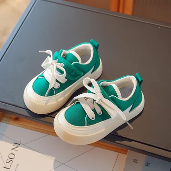 Детская тканевая обувь для мальчиков на весну и осень 2023 года, повседневная обувь для девочек на мягкой подошве