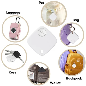 Мини-GPS-трекер Bluetooth 5,0, умный локатор для AirTag, интеллектуальное устройство защиты от потери, GPS-локатор, мобильные ключи, поиск домашних животных, поиск детей для Apple