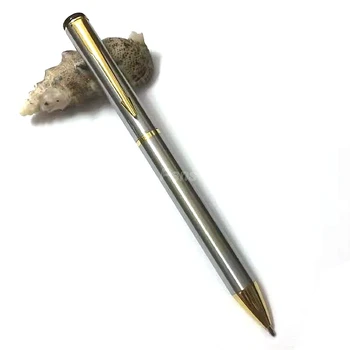 Шариковая ручка Baoer серебристо-золотистого цвета из металла Профессиональная ручка для письма BRP002
