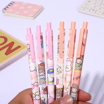 1шт Розовая гелевая ручка Kawaii Школьные канцелярские принадлежности канцелярские принадлежности подарок шариковая ручка 0,5 мм
