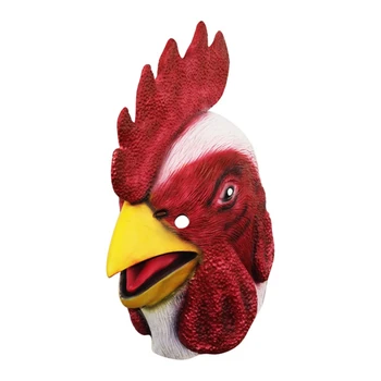 Латексная маска петуха с куриной головой для костюмированной вечеринки на Хэллоуин Карнавальный реквизит
