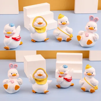 Игрушка из смолы MOMO Duck Мультяшная утка, подарок для детей и студентов, креативная игрушка для дома, автомобильная игрушка