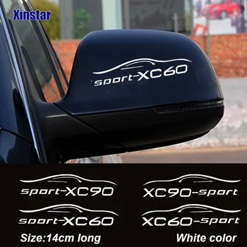 2шт Зеркало заднего вида автомобиля Виниловые спортивные наклейки Наклейки для Volvo S60 XC90 V40 V50 V60 S90 V90 XC60 XC40 AWD T6