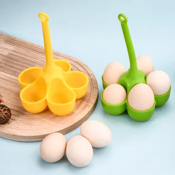 Креативный держатель для яиц с 3/5 отверстиями, Силиконовая пароварка для яиц, Домашняя Кухонная утварь, Термостойкие лотки для вареных яиц в воде