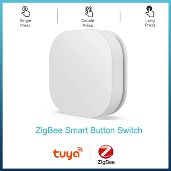 Zigbee Smart Scene Switch Наклейка Tuya Smart Home Беспроводной контроллер, переключатель Времени, Клавиша затемнения, Мультисценирующие переключатели бытовой техники