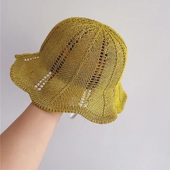 Модный дизайн, дышащая Рыбацкая шляпа, детская однотонная кепка, летняя уличная кепка-