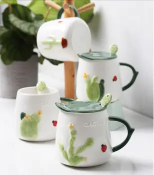 Креативные кофейные кружки для завтрака объемом 450 мл с тиснением, индивидуальность, керамическая кружка с ложкой, чашки для молока, офисные чашки для молока, рождественские подарки