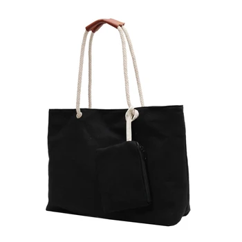 2023 Новые женские модные сумки через плечо большой емкости, однотонные сумки, холщовые сумки для покупок и путешествий, ретро-сумки известного бренда