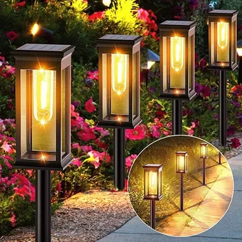 ​Солнечные фонари, наружные садовые фонари, Внутренние водонепроницаемые Садовые Вольфрамовые лампы для газона, Вставляемый светильник, Наружный декор, уличный фонарь