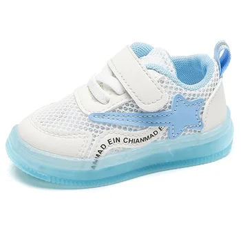 Kruleepo/ Повседневная обувь из воздушной сетки для новорожденных малышей, спортивные кроссовки для мальчиков, нескользящие легкие кроссовки для первых прогулок для маленьких девочек