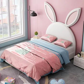 Чистая кровать red rabbit, детская кровать для девочек, корейская односпальная кровать для девочек, кровать wind Nordic princess, кровать для девочек в спальне