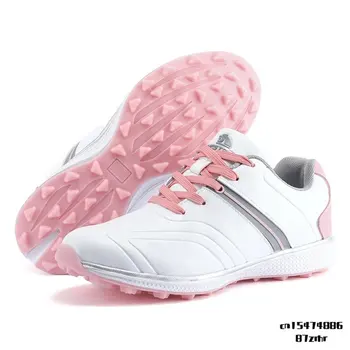 Новая женская обувь для гольфа, водонепроницаемые легкие Женские прогулочные кроссовки для гольфа, Розовые, синие, удобные кроссовки для гольфа для женщин