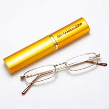 Очки для чтения, очки в металлической оправе, складывающиеся на несколько градусов, мини, 1 ШТ, Ультралегкие портативные