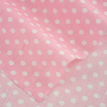Лоскутное шитье С прекрасным дизайном в белые точки, 100% хлопчатобумажная ткань Tecidos, простой домашний текстиль, швейная ткань розового цвета, практика для начинающих