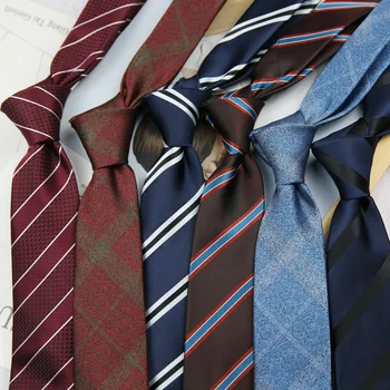 Повседневные студенческие галстуки 6 см в темно-синюю и черную полоску в стиле ретро для мальчиков и девочек