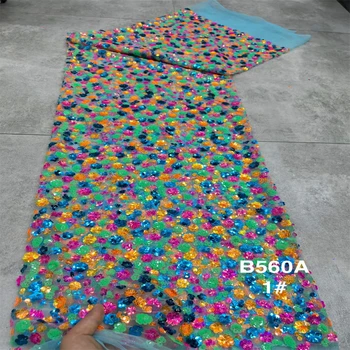  Кружевная ткань в африканском стиле 2023, высококачественная кружевная ткань из Нигерийского Французского тюля для свадебного шитья SF1600