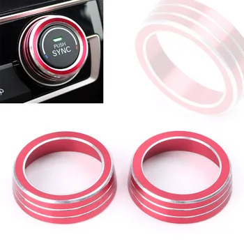 2 шт. крышка вентиляционного кольца для Honda Civic 2016 2017 Красное декоративное кольцо