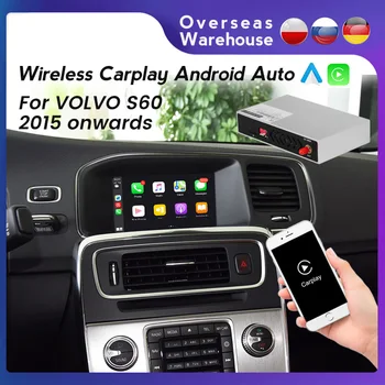 Беспроводной CarPlay Подключи и играй для OLVO S60 с 2015 по 2016 2017 годandroid Auto Mirror Link AirPlay Map Car Play Функция GPS