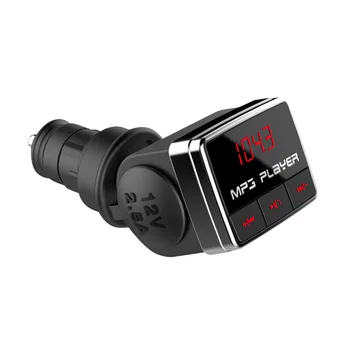  Беспроводная громкая связь BT10 Автомобильный FM-передатчик MP3 Музыкальный плеер LED